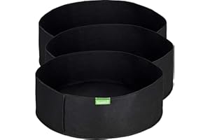 GardenMate 3-Pack 60 litres/15 gallons raised bed bag – Grow bags with soft felt-like texture that promote air root pruning