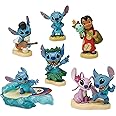 Disney Store Official Lilo & Stitch Deluxe Figurine Playset, 6 Pc., Moulded Character Toy Figures, Including Lilo, Stitch and Angel, Features Colourful and Detailed Artwork, Suitable for ages 3+