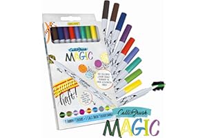 ‎ONLINE Online Calli.Brush Magic Zauberstifte mit Farbwechsel | 9x bunte Filzstifte mit Pinsel- und Kalligrafie-Spitze + 1x Magic-Stift | Malstifte für Kreativ-Fans | Handlettering & Kalligrafie Pen Set