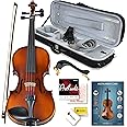 Bunnel Pupil Violin Outfit 3/4 Size By Kennedy Violins - Carrying Case and Accessories Included - Solid Maple Wood and Ebony Fittings