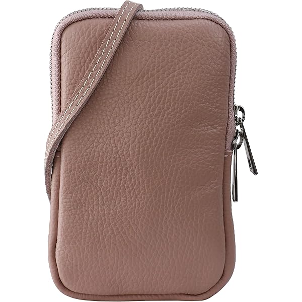 SH Leder dames mobiele telefoonhoes, schoudertas, portemonnee, multifunctionele tas, schoudertas van echt leer, verstelbare schouderriem, mobiele telefoon tot 6,8 inch, 12 x 19 cm, ADA G3282