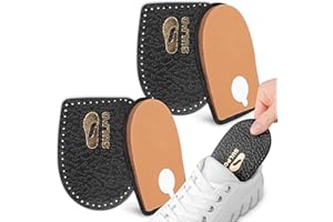 Sulpo 2 paia di solette con cuneo sul tallone, scarpe da uomo e da donna, per sollevare e sollevare il tallone, nero altezza 5 mm, 36-40