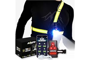 AVANTO LIFESTYLE AVANTO Triple Beam, Original, Lampe Course a Pied Poitrine, Lampe pour Courir, Lampe pour la Course à Pied et la Promenade du Chien, Lampe Frontale Trail Running, Lampe Dorsale Running
