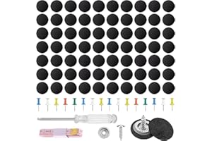 LZYDKH 70 Stück Dachhimmel Reparatur Set, Auto Himmel Reparieren Universal Autohimmel Nieten Kfz Reparaturknopf mit Stecknadeln Schraubendreher Maßband für Alle Autos(Schwarz)