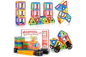AQXONG 88 Pezzi Costruzioni Magnetiche, Costruzioni Magnetiche Giochi Bambini, Divertente Giocattolo da Costruzione Educativo, Ragazzi e Ragazze dai 3 Agli 8 Anni