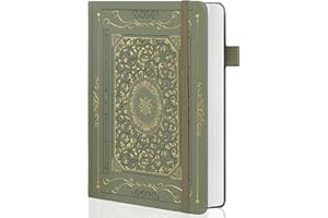 TIEFOSSI Cuaderno de cuadrícula de puntos, papel grueso de 160 g/m², tapa dura, para mujeres y hombres, 192 páginas, para viajes, escuela y oficina