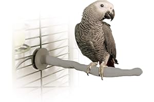 K&H PET PRODUCTS Thermo-Perch Heated Bird Perch Gray Medium 1.25 X 13 Inches