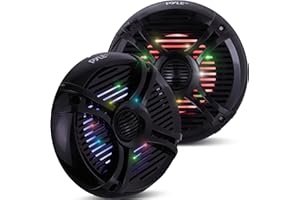 Pyle par de Altavoces Marinos de 6.5”, 250V, Sonido Estereo, Duales, Exteriores, Resistentes al Agua y a la Intemperie