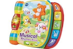 VTech Baby Musical Rhymes Book, Multicoloured, Toy for Ages 3 Months +