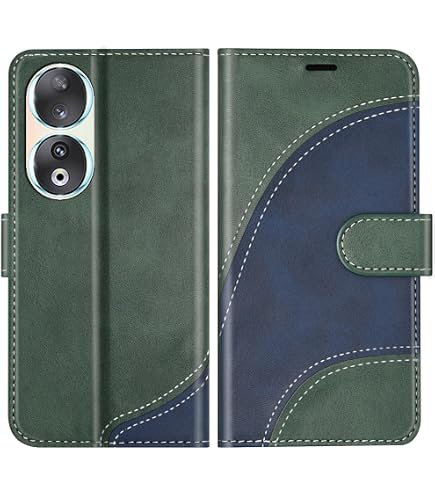 Custodia Honor 90 Lite GOKEN In Pelle PU Con Portafoglio, 3 Slot Carte E Supporto – Flip Cover Magnetica Marrone - 2