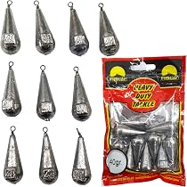 Kit De Plombs De Pêche PRO Filstar – 10x40g, Forme Poire, émerillons 360°, Anti-corrosion, Eau Douce/salée