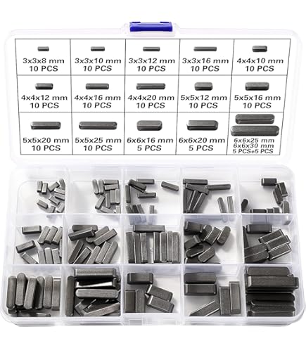 BIGP 140 Pièces Clé D'Arbre D'Entraînement Parallèle Clé Parallèle