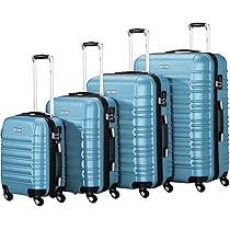 Set 4 Valigie Rigide Provitera - Taglie S-M-L-XL, ABS, Ruote 360°, Manico Telescopico, Serratura A Codice (Argento) - Foto 5