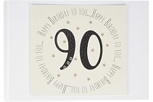 White Cotton Cards 90th Birthday Memories Photo Album (MTGA90T), of