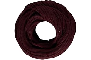 Giorgio Rimaldi Bufanda de tubo para hombre y mujer - 35 x 50 cm - Bufanda de bucle de punto - Bufanda de invierno de color sólido - Cálida y suave