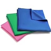 Silva Mikrofiber Cam Bezi &Uuml;&ccedil;l&uuml; Set 40x40 cm - Hav ve İz Bırakmayan Cam Silme Bezi, Deterjansız Sadece Suyla Temizlik, Ayna Ek