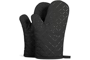 RONG&JSON 1 Paires de Gants de Four, Universel Gants de Cuisine, Gant Barbecue, Gant pour Four Anti Chaleur Silicone Résistant à Chaleur et Antidérapant, Adaptés pour la Cuisson, Le Grillage, Cheminée