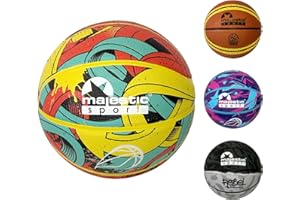 ‎MAJESTIC SPORT Majestic Sport Basketbälle größe #4#5#6#7 für Kinder, Jugendliche and Erwachsen, Basketball Outdoor Indoor, mit griffiger Oberfläche