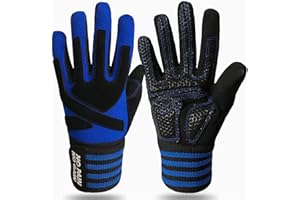 FINGER TEN Weight Lifting Gloves Gym with Wrist Support for Men Women Full Palm Protection Grip, Work Out Gloves fit Pull Ups Sport Training Fitness