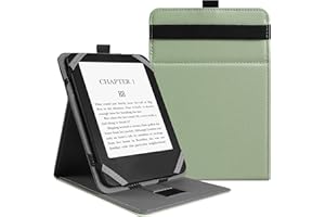 VOVIPO Custodia protettiva universale per kindle Paperwhite e-Reader da 6 pollici, custodia Stand Folio per Kobo/Kindle/Tolino/Pocketbook/Sony 6", con angoli di visualizzazione multipli-Matcha verde