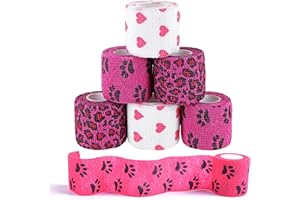 aoory 6er Set Selbsthaftender Verband Haustiere Versch Selbsthaftender Und Flexibler Verband Verletzung Wickel Tape Schön