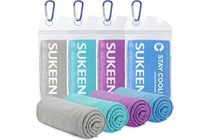 SUKEEN Cooling Towel - Asciugamano in microfibra rinfrescante per sport, collo, escursioni, corsa, campeggio, viaggi, per rinfrescare immediatamente, 101,6 x 30,5 cm