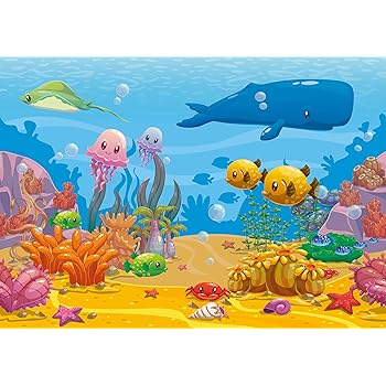 Poster für Kinder - Unterwasserwelt HD XXL - 118,8 x 84 cm