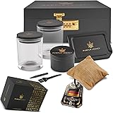 PURPLE LEGACY® Set Regalo Scatola Grinder Cassaforte Bloccabile Accessori per Erbe Essiccate in Legno di Pino Scatola di Cons