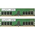 Samsung 16GB (2x8GB) DDR4 2666MHz DIMM PC4-21300 UDIMM Non-ECC 1Rx8 1.2V CL19 288-Pin Desktop Computer RAM Memory Upgrade Kit M378A1K43CB2-CTD