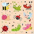 Webby Wooden Insects Montessori Educational Pre-School Puzzle Board Toy For Boys And Girls, Kid