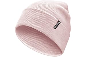 Ocatoma Beanie for Men Women Acrylic Knit Cuffed Slouchy Men's Daily Warm Hat Unisex Gifts for Men Women Boyfriend Him Her