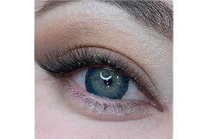 FreshTone Lentilles De Contact De Couleur Bleu 3Tons Avizor Solution Multifonctions Pour Lentilles 10ML Kit De Rangement Couleur Aléatoire Boitier Pince et applicateur Offert 12 Mois sans correction