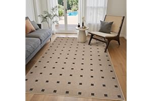 SIXHOME Tappeto robusto per interni ed esterni con aspetto in juta naturale, adatto per patio e giardino 120 * 180cm Marrone Qdot