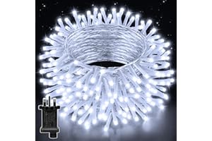 HOPEXY Christmas Lights Indoor Outdoor, 10m 100LEDs Fairy Lights Mains Powered, Waterproof Christmas Tree Lights with Plug, Bright Cool White Fairy Lights Outside for Garden Party Tree Xmas Decorations