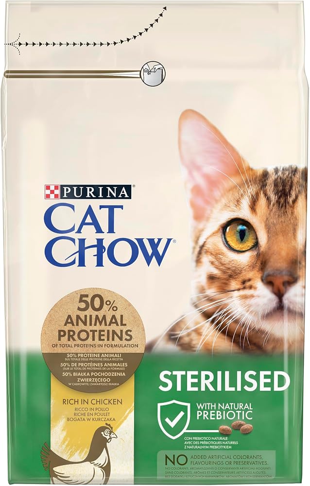 Cat Chow Sterilised Kuru Kedi Maması, Tavuklu, Kısırlaştırılmış, Yetişkin, 3 kg