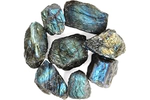 ORIENTREA Labradorita en Bruto, 500g Labradorita Piedra Natural, Minerales en Bruto, Piedras Energeticas de Labradorita, Gemas de cristal en bruto para curación y decoración