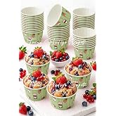 Trend Hediye Sepeti 50'li Dondurma Desenli Muffin Kek Kalıbı, Kek Kaps&uuml;l&uuml; Cupcake Kalıbı, Airfryer Uyumlu