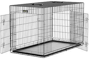 zoomundo Cage de transport pliable pour chien avec plateau Taille XXL – Édition noire