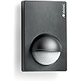 Steinel Motion Sensor IS 180-2 Black, PIR Motion Detector, 12 m Reach, max. 1000 W for 6 LED Lights, Twilight Switch