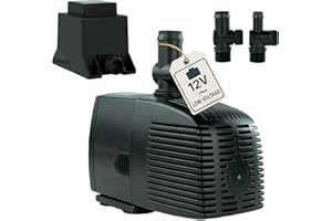 KERRY ELECTRONICS Teichpumpe 12 V – 1.500 L/H, 25 Watt, 10m Kabel, 250 cm Förderhöhe, Wasserpumpe, Aquariumpumpe, Wasserspielpumpe und Zimmerbrunnen-Pumpe | Brunnenpumpe | Tauchpumpe | Springbrunnen-Pumpe | KEP1500L