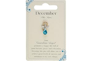 Guardian Angel December Birthstone Angel Pin With Gem Stone Sentimental Gift Idea