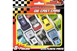 HMN 8Pack Die Cast Metal Cars and Model Cars, Educational Racing Cars Set (Colors & Design May vary)