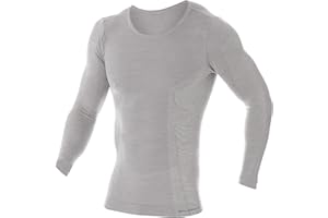 BRUBECK LS11600 męska koszulka z długim rękawem | oddychająca | termiczna | sporty zimowe | na zewnątrz | górna część | podkoszulek funkcyjny | 41% wełna z merynosów | LS11600
