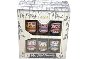 SYNC'T Choice Masters Finest Mother's Day Afternoon Tea Time Mini Potted Favourites Gift Set - Of English Marmalade, Jams/Preserves, Potting Shed Pickle, Caramelised Onion Chutney 727 g