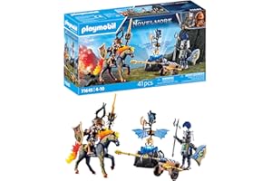Playmobil 71645 Novelmore: Armoured Guard, including two knights, a horse, and valuable armour, action-packed play sets suitable for children ages 4+