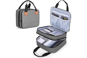 Luxja Photo Printer Case Compatible with Canon SELPHY CP1500 / CP1300 / CP1200, Photo Printer Bag with Accessory Pockets, Grey