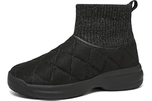 Ulogu Winterschuhe Damen Gefüttert Stiefel Warm Winterstiefel Wasserdicht Winter Stiefel