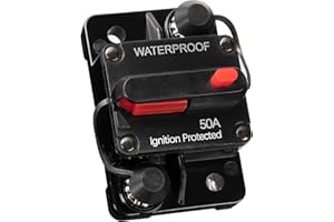 Mottdam Schutzschalter 50-300A,Leitungsschutzschalter 50 AMP Reset Sicherung 12-48V DC Sicherung Auto Boot Leistungsschalter(50A)