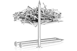 Jyvex 100 clavos de acero de 40 mm, clavos para paredes de hormigón, galvanizados, para trabajos de madera, ladrillo, clavos de acero para cuadros, clavos para marcos de fotos, uso universal en