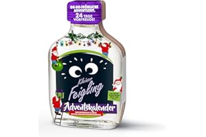 ‎KLEINER FEIGLING Kleiner Feigling Adventskalender (24 x 20 ml) – Der kultige Vodka-Schnaps in 12 Sorten & 5 exklusiven Geschmacksvarianten – Frech, fruchtiges Shot-Geschenkset für die Weihnachtszeit – 15 % Vol.